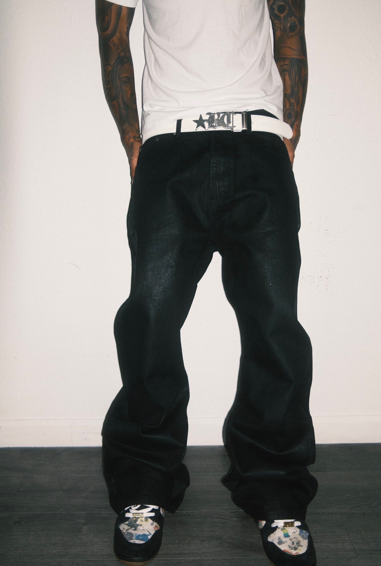 White Cowhide Belt