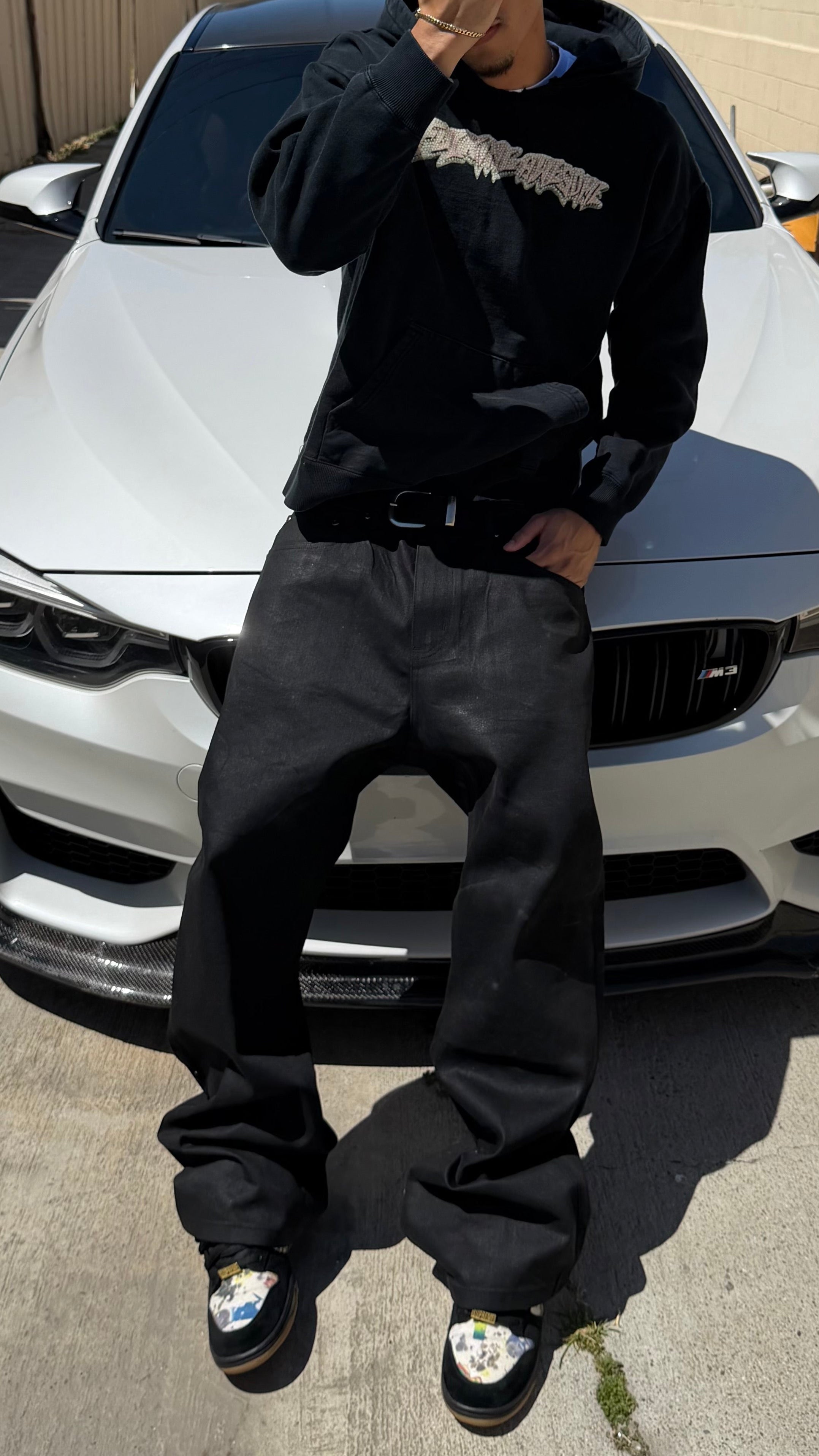 Flared Wax Denim