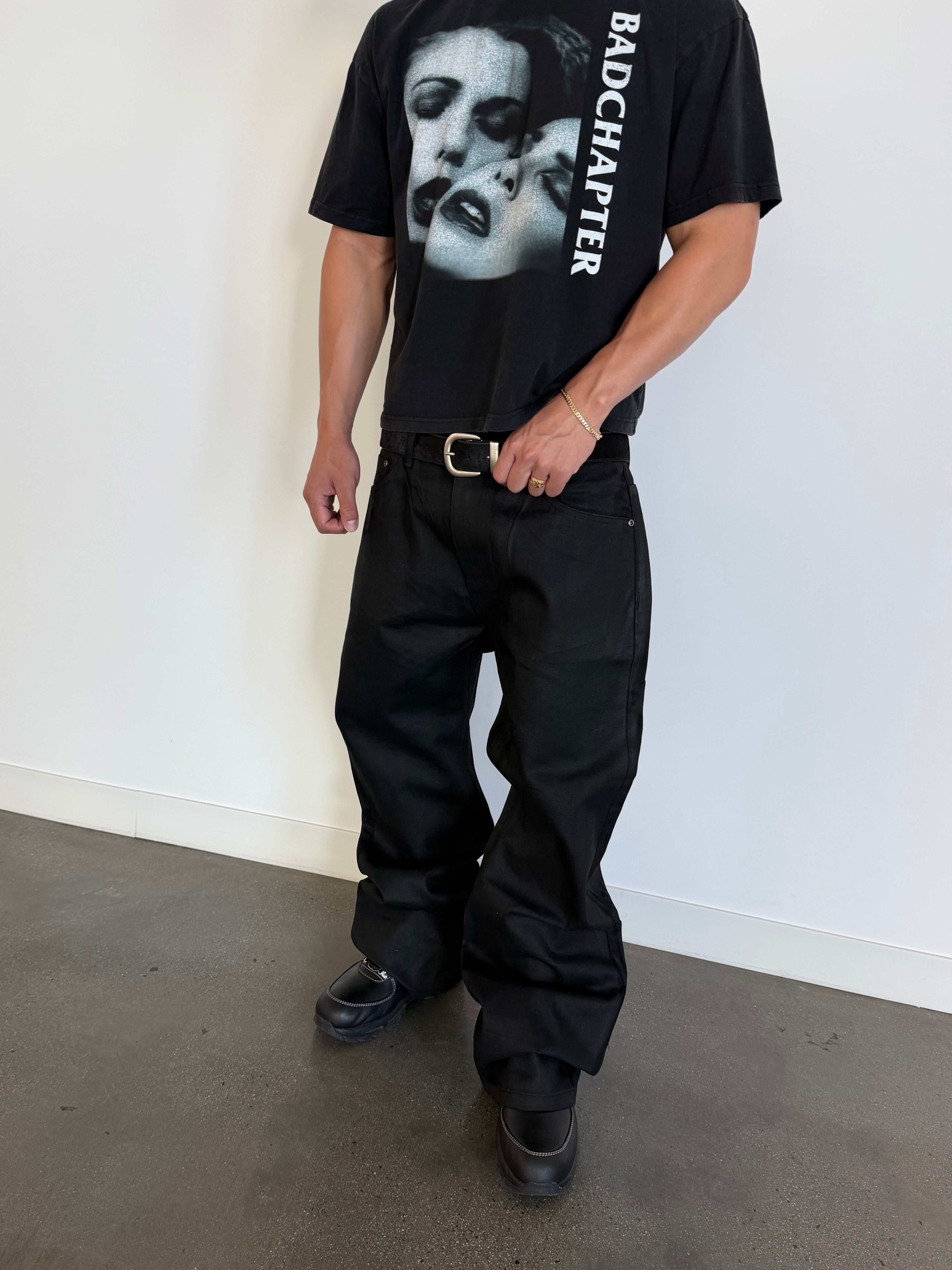 Flared Wax Denim