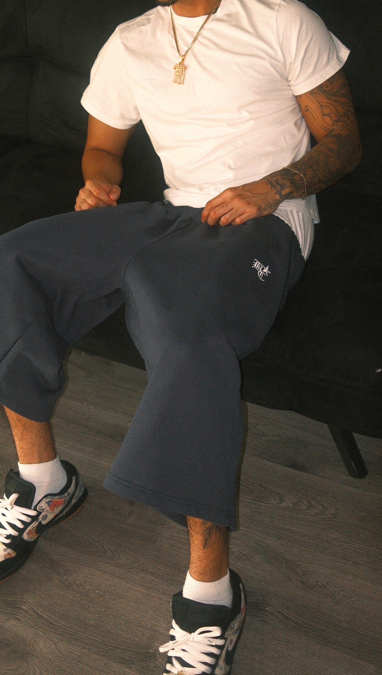 BC TRACK SWEATSHORT (NAVY)