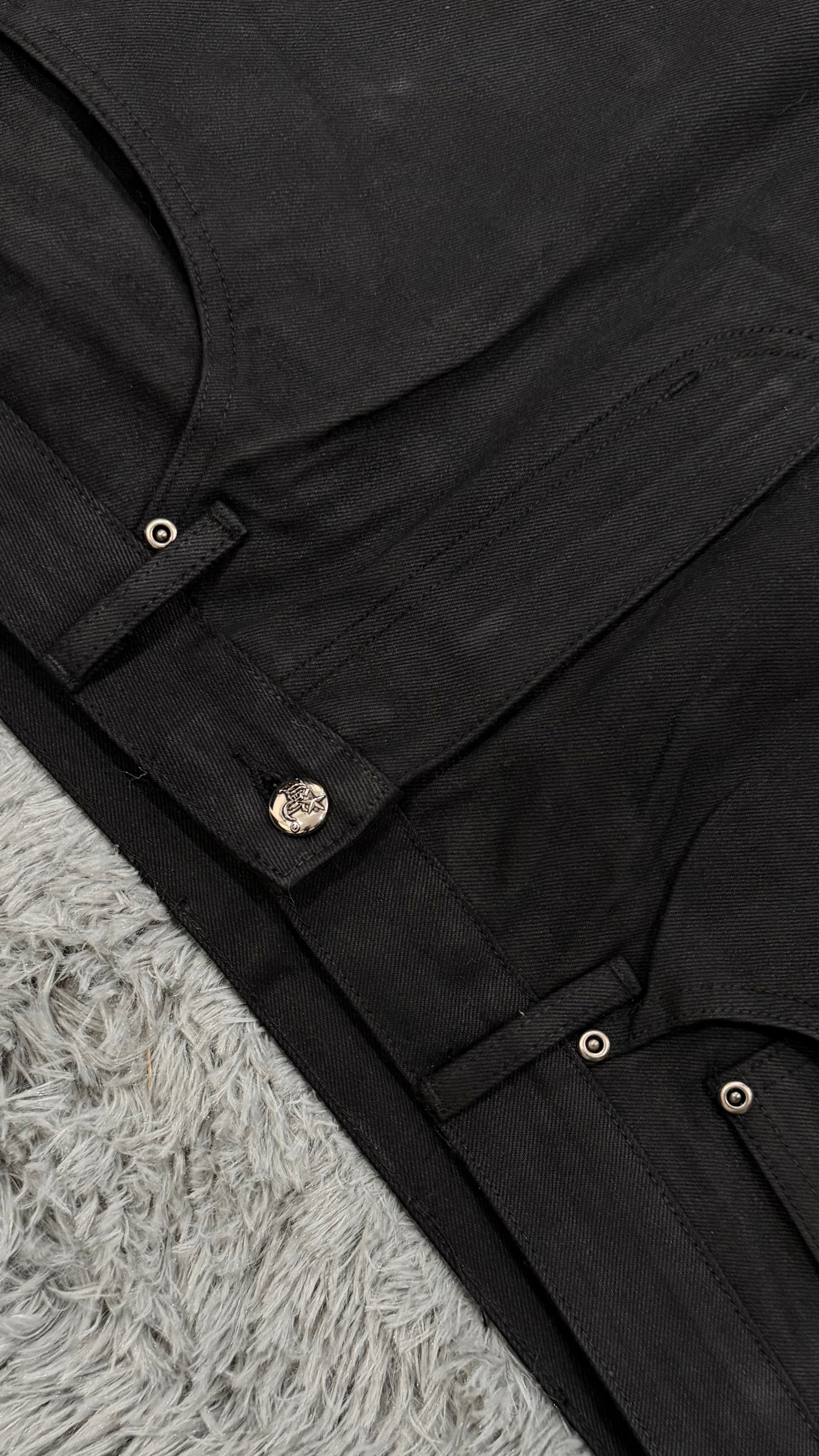Flared Wax Denim