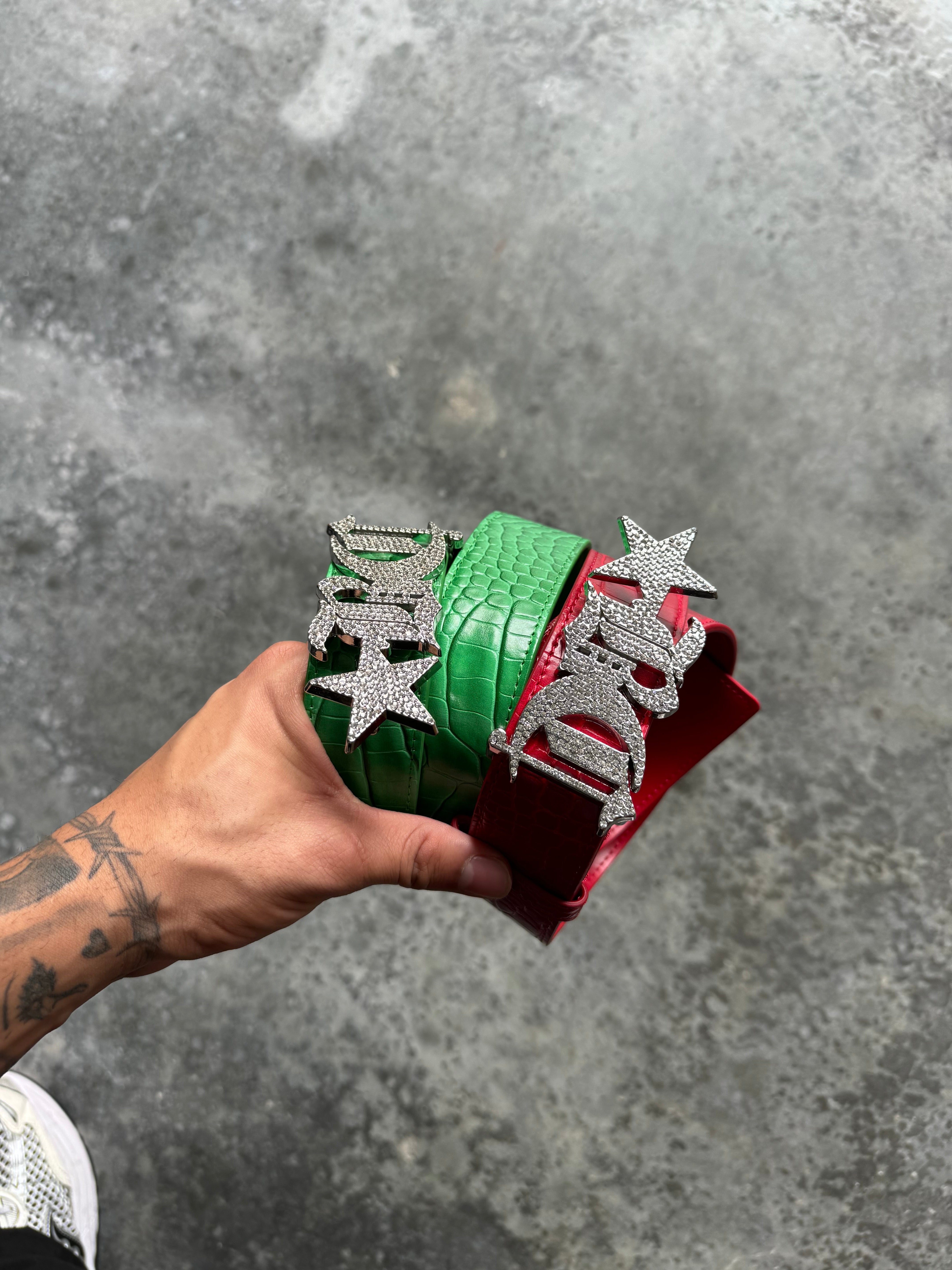 Crocodile Belt - GREEN