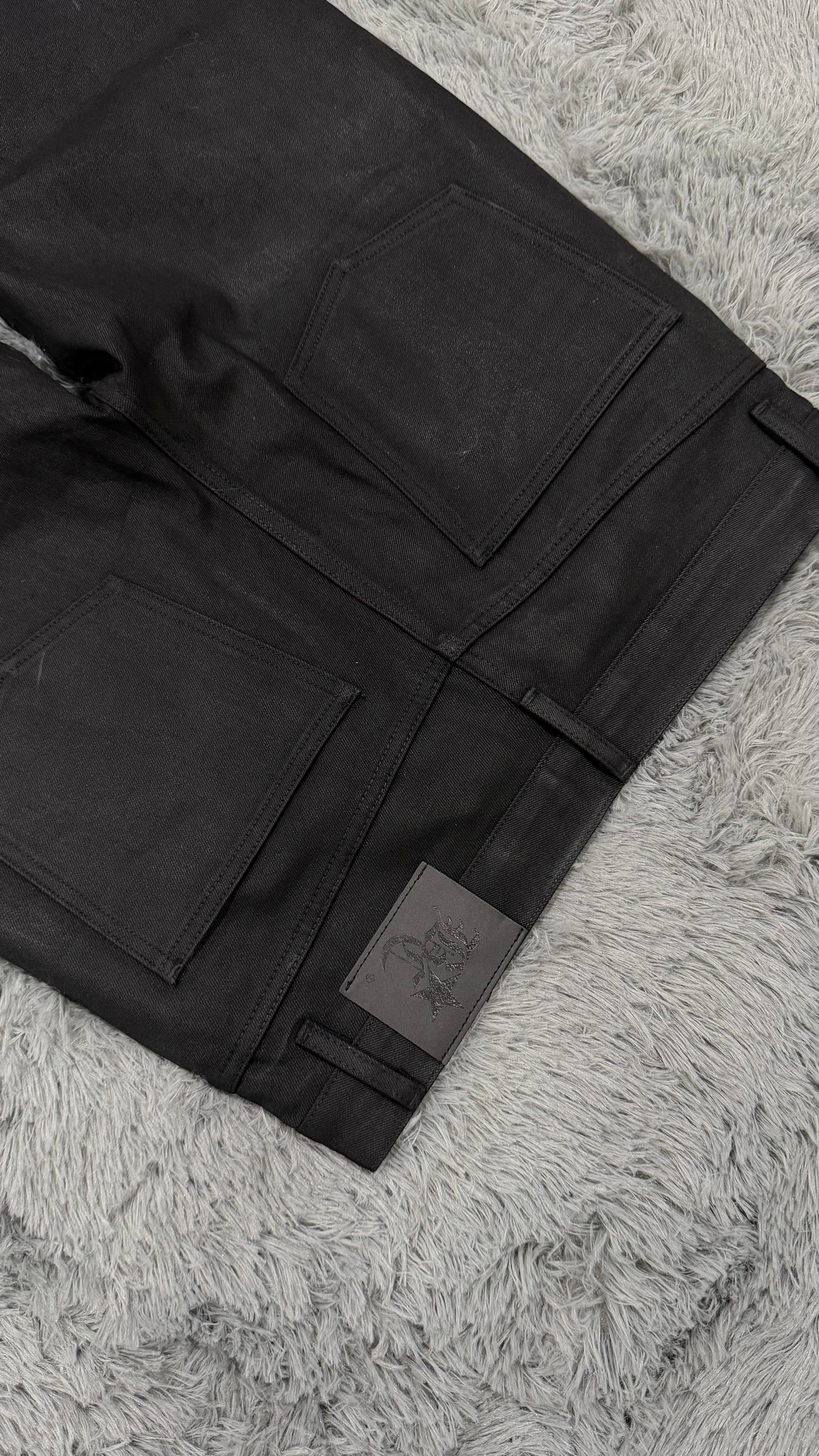 Flared Wax Denim